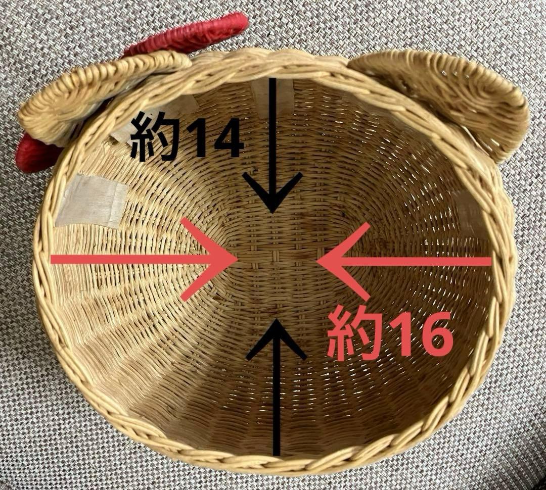 キティ　かご小物入れ　キティ籠　昭和レトロ　キティレア　キティちゃんレトロ
