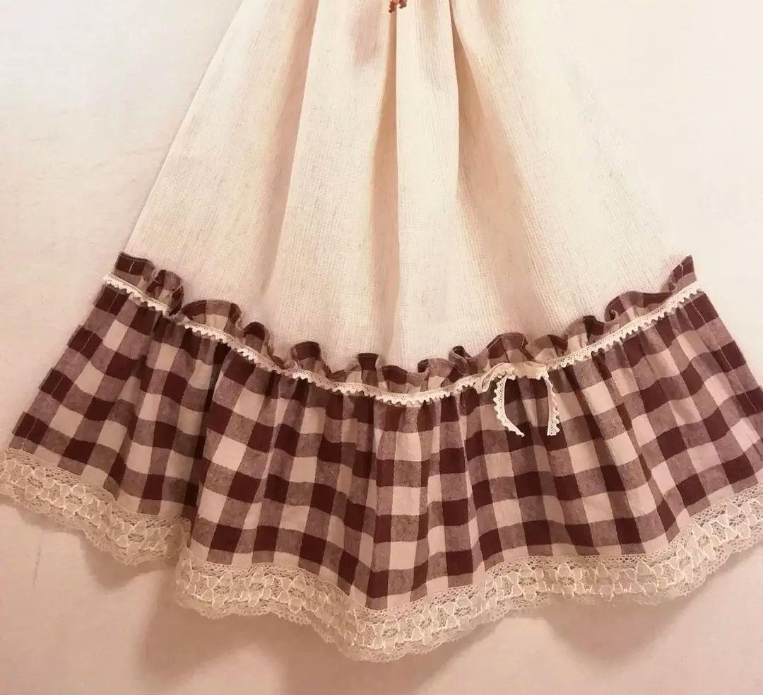 新作SALE♥カントリーカフェカーテン♡ミルクティーベージュ 綿麻 128×64