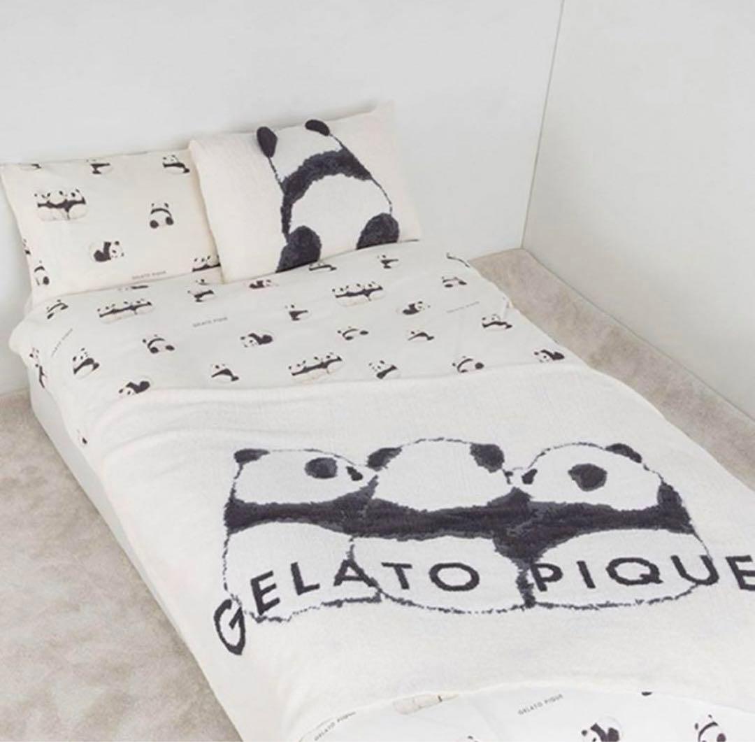 GELATO PIQUE パンダ柄 ブランケット パンダジャガード ハーフケット