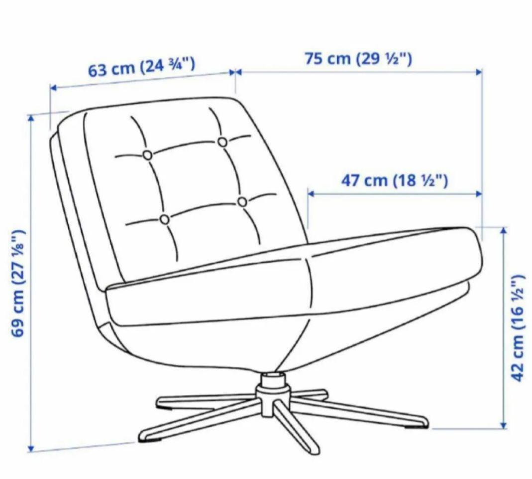 最安値☆IKEA DYVLINGE 回転パーソナルチェア 1人掛けソファ