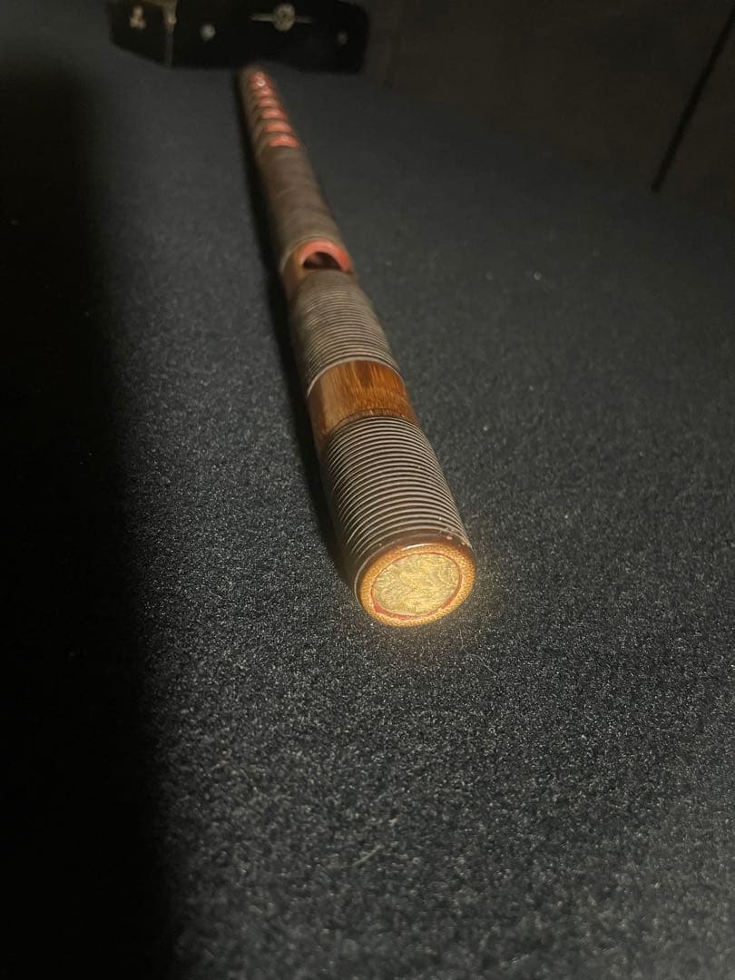 山 　②龍笛　本管　雅楽　藤巻　長さ40cm 江戸期時代物