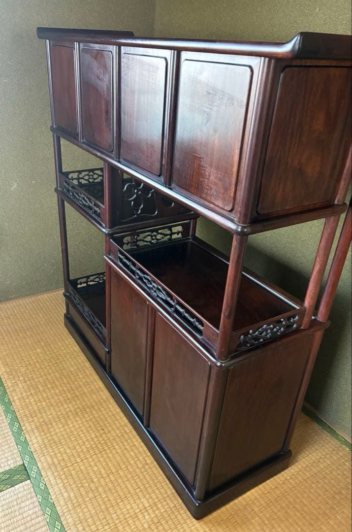 【美品】和風アンティーク 飾り棚 茶箪笥
