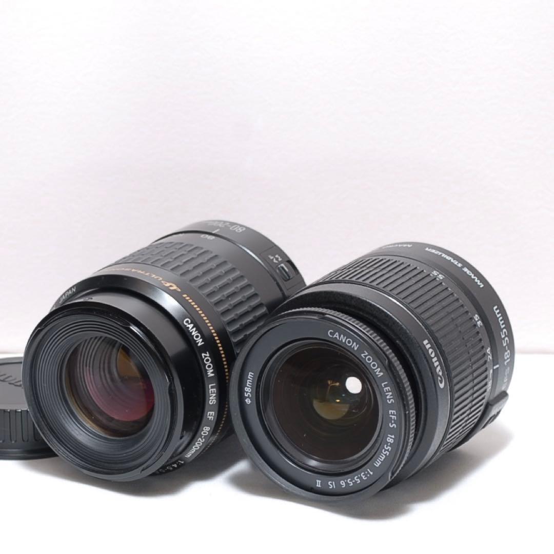 ✨スポーツ観戦に✨Canon Kiss X50✨ダブルレンズ✨スマホ転送◎