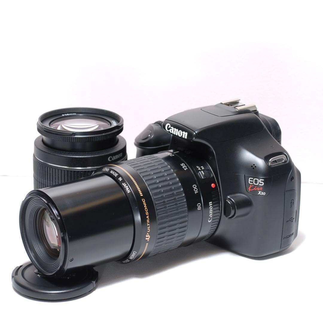 ✨スポーツ観戦に✨Canon Kiss X50✨ダブルレンズ✨スマホ転送◎