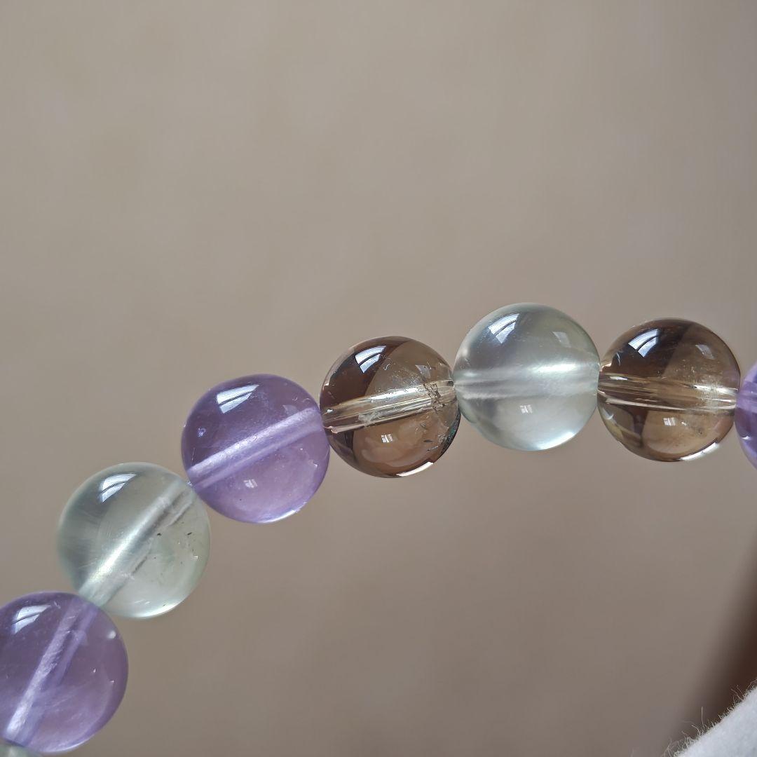 新作♡ウルグアイ産アメジスト、フローライト、スモーキーシトリン、プレナイト