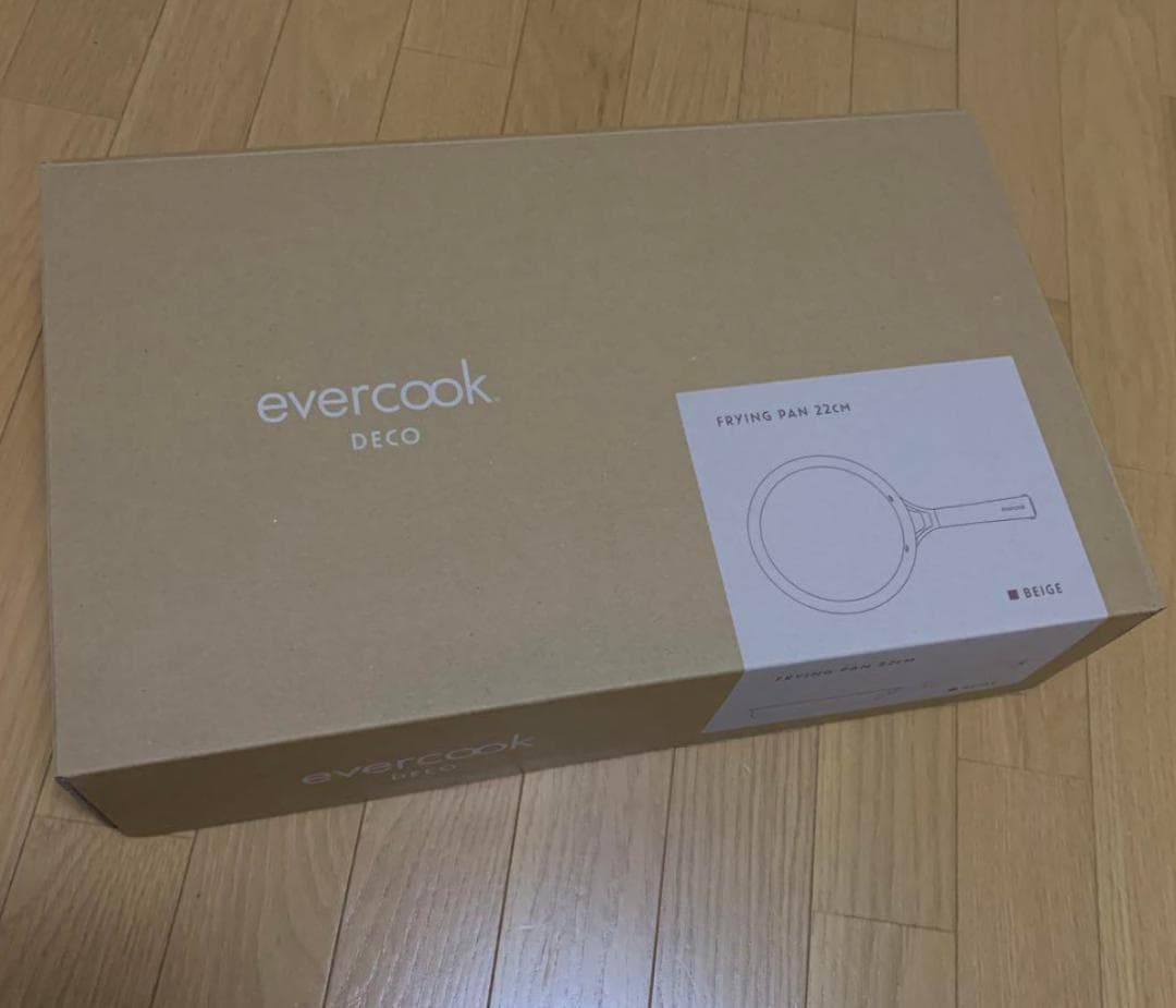 エバークック DECO フライパン 22㎝ IH対応 ベージュ ドウシシャ