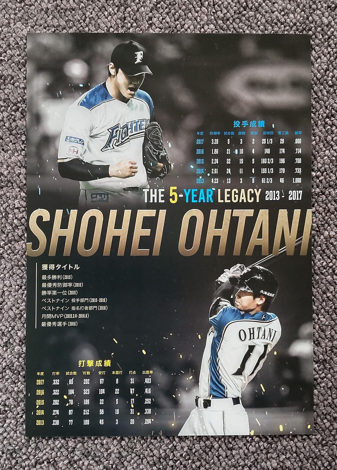 【希少】大谷翔平THE 5YEAR LEGACY2013 -2017/2018-