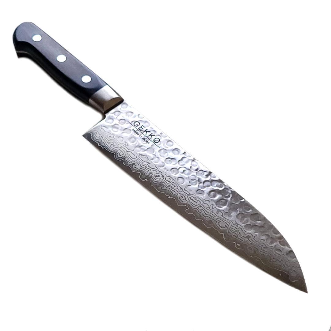 B*R様 日本製 VG10 ダマスカス 三徳包丁185mm 黒柄 G1756E