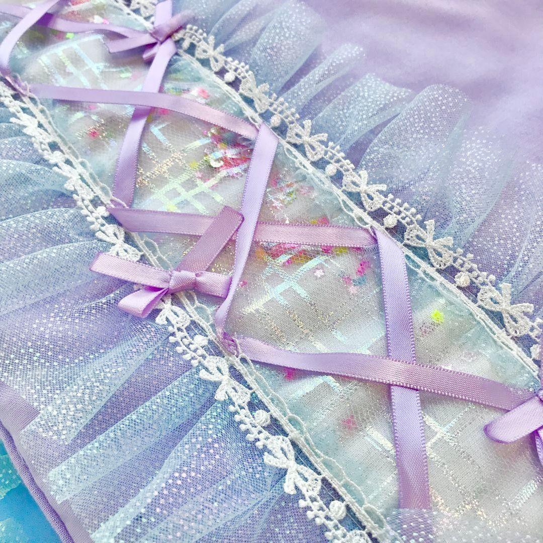 Jewel＊Ribbon　ジュエルリボン　オーロラ　スパンコールゆめかわ編み上げ
