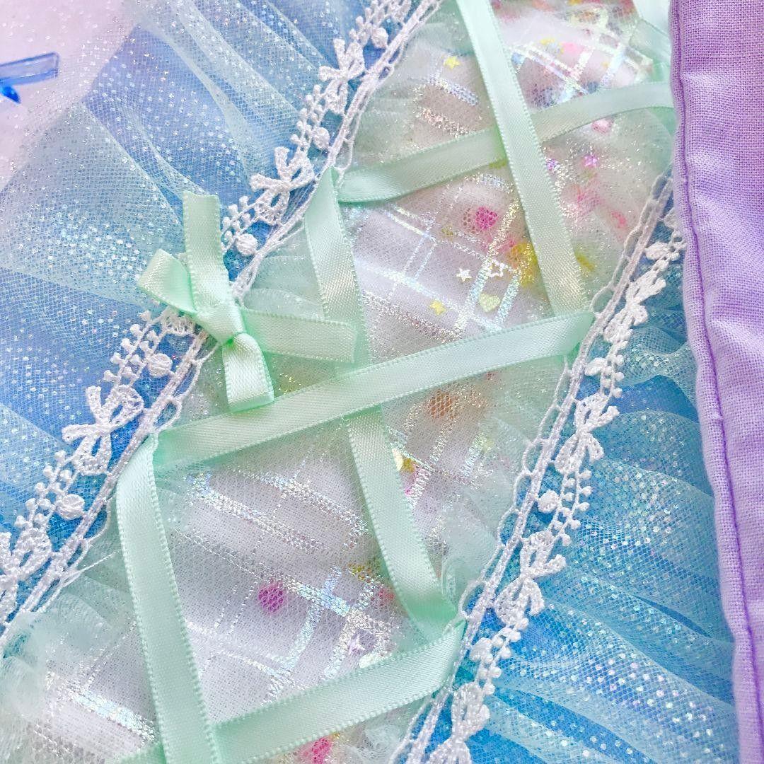Jewel＊Ribbon　ジュエルリボン　オーロラ　スパンコールゆめかわ編み上げ