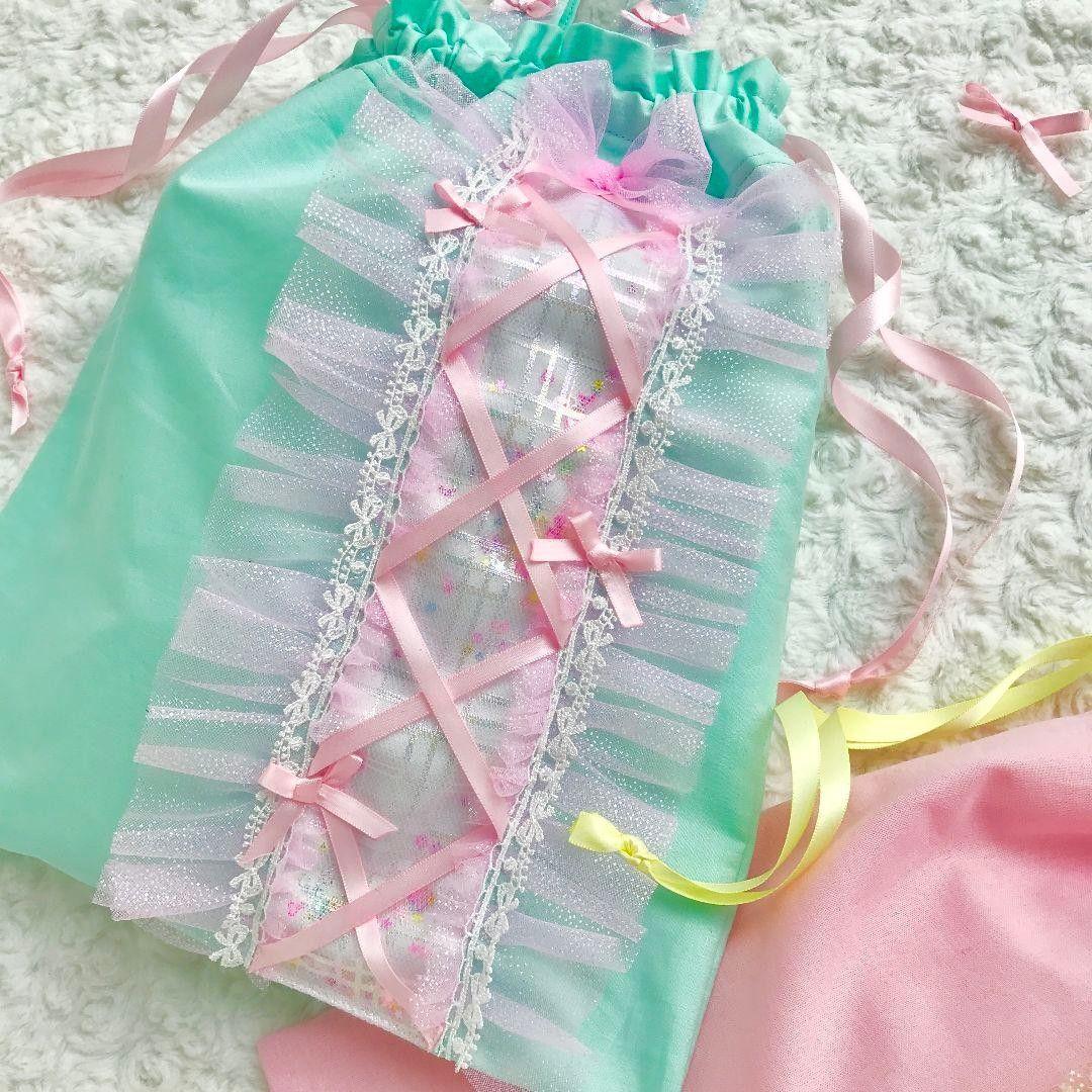 Jewel＊Ribbon　ジュエルリボン　オーロラ　スパンコールゆめかわ編み上げ
