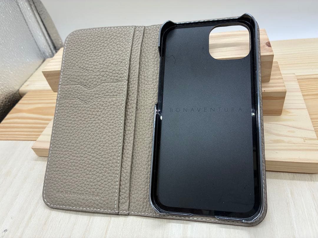 ボナベンチュラ iPhone13 ダイアリーケース エトープ スマホケース 手帳