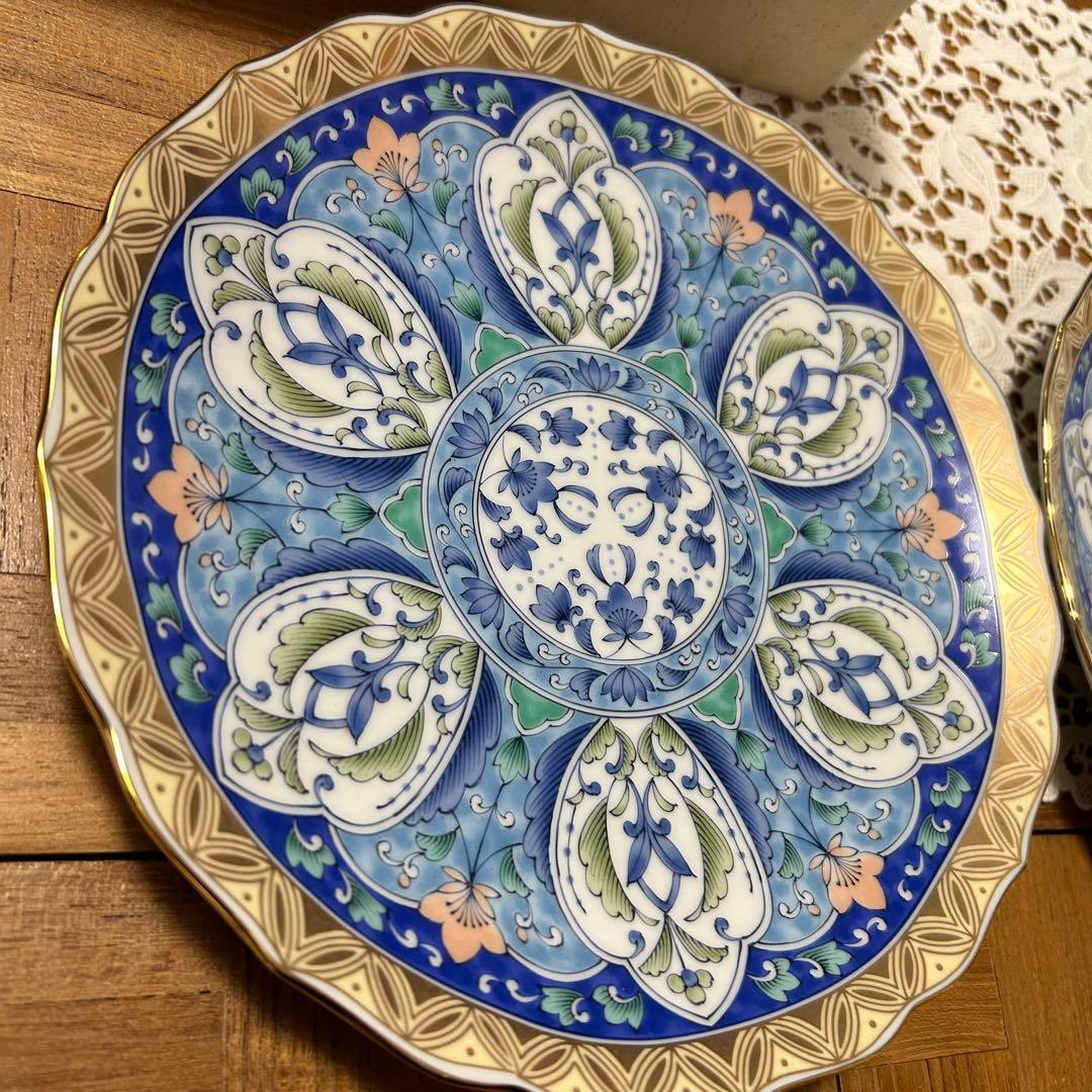 金七宝　三洋陶器 龍峰窯　5枚セット　19.5cm 飾り皿　和皿