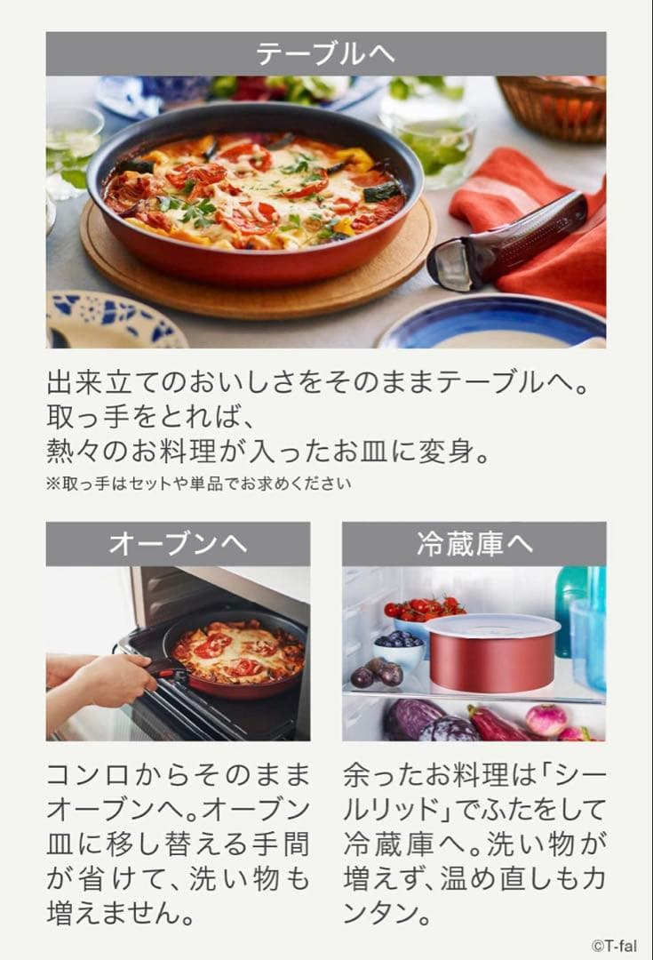 【新品迅速発送】ティファール　フライパン　アンリミテッドIH対応　ルージュ2点