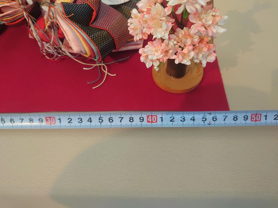 ●タイムセール●新品●　おひなさまセット　紬風衣装と和紙屏風