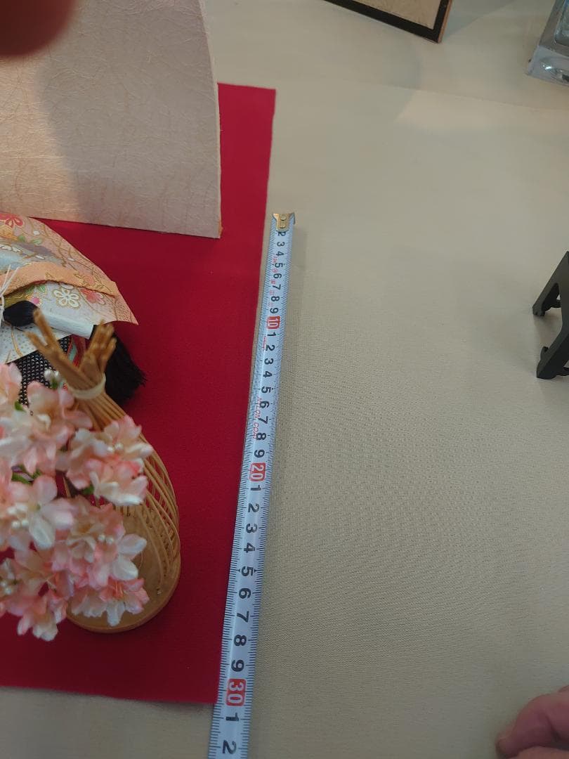●タイムセール●新品●　おひなさまセット　紬風衣装と和紙屏風
