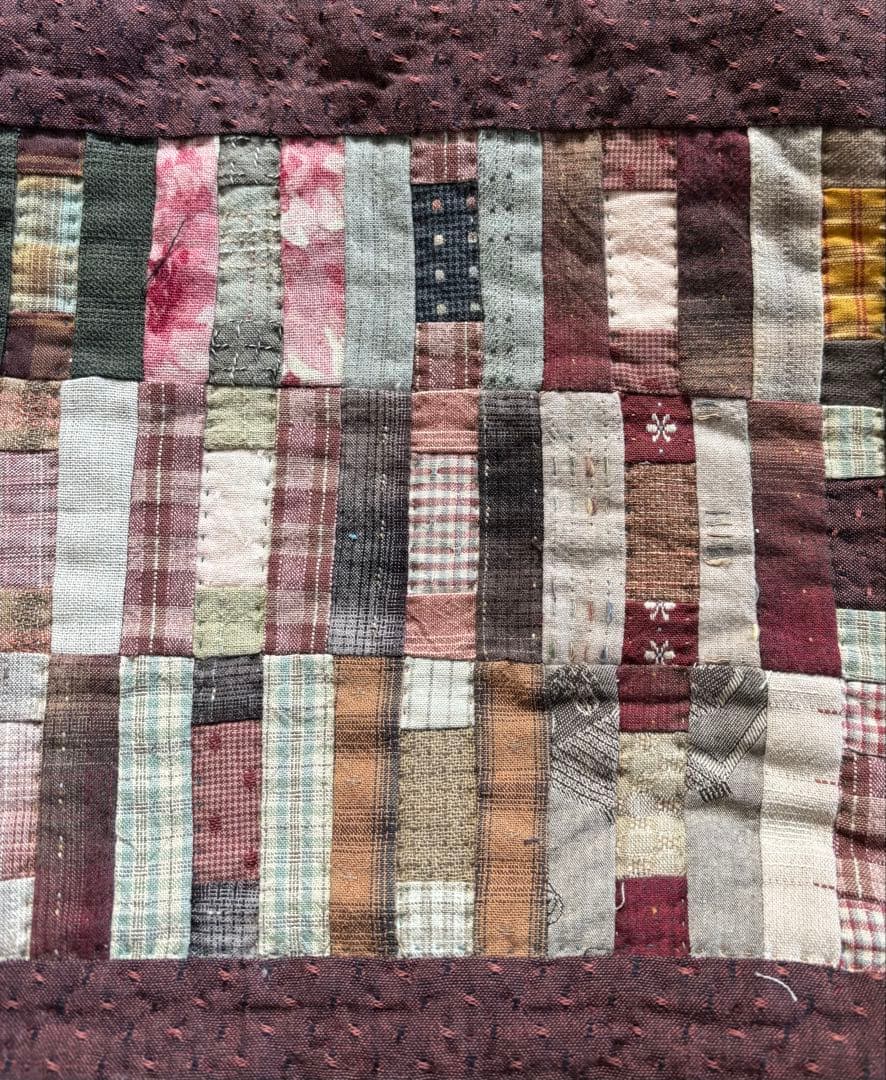パッチワーク　ハンドメイド　先染めバック❗️