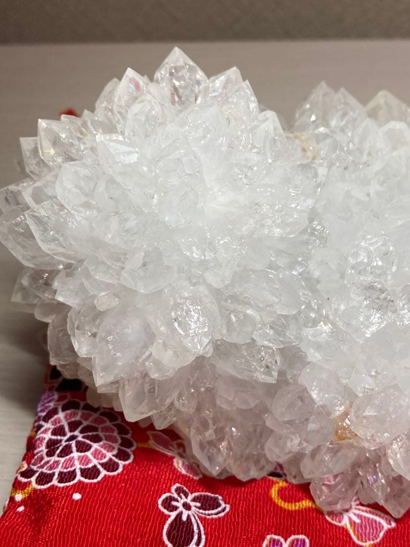 水晶　菊花水晶　クラスタ　原石　鉱物　天然石　パワーストーン　浄化　特大　置物