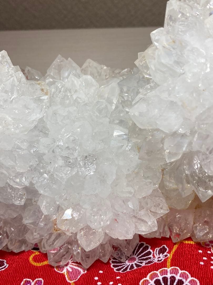 水晶　菊花水晶　クラスタ　原石　鉱物　天然石　パワーストーン　浄化　特大　置物