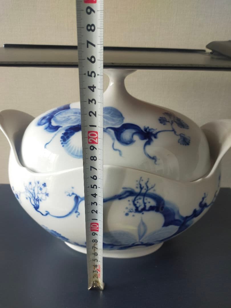 珍品【MEISSEN】ブルーオーキッド 大型スープチューリン 約3.5L 一級品