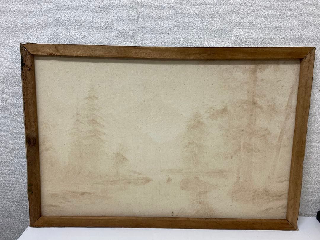3-3302 風景画 油絵 絵画 油彩画 肉筆 美術 アンティーク　額縁無　油彩