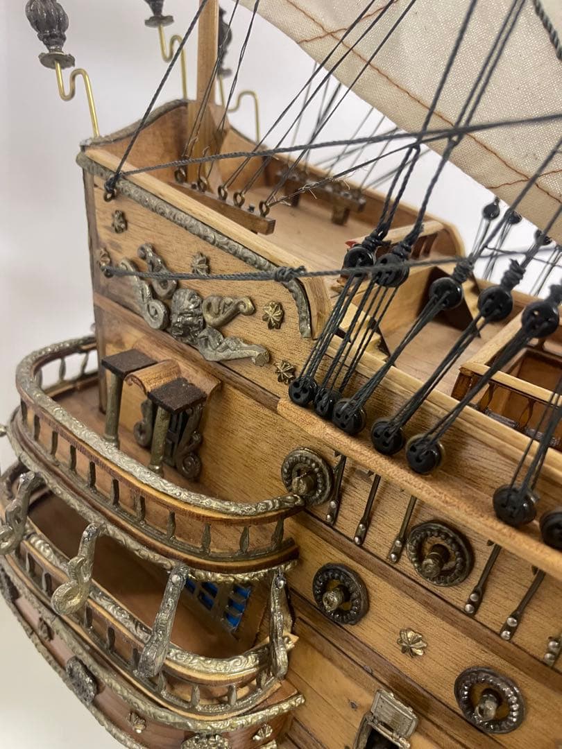 大航海時代の大型木製帆船模型　サンフェリペ号