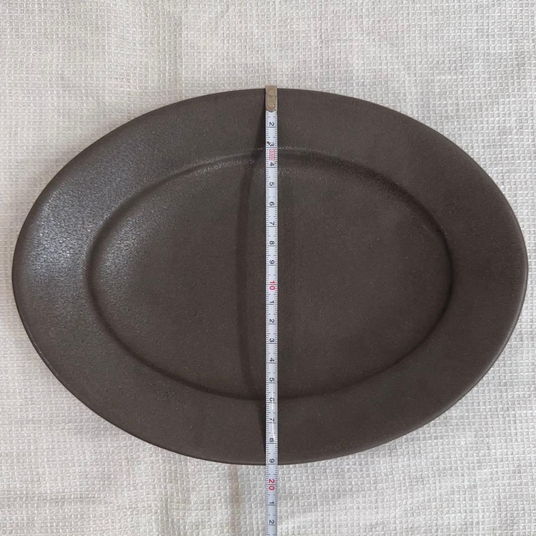 awabi ware アワビウェア　オーバル皿　M 黒マット