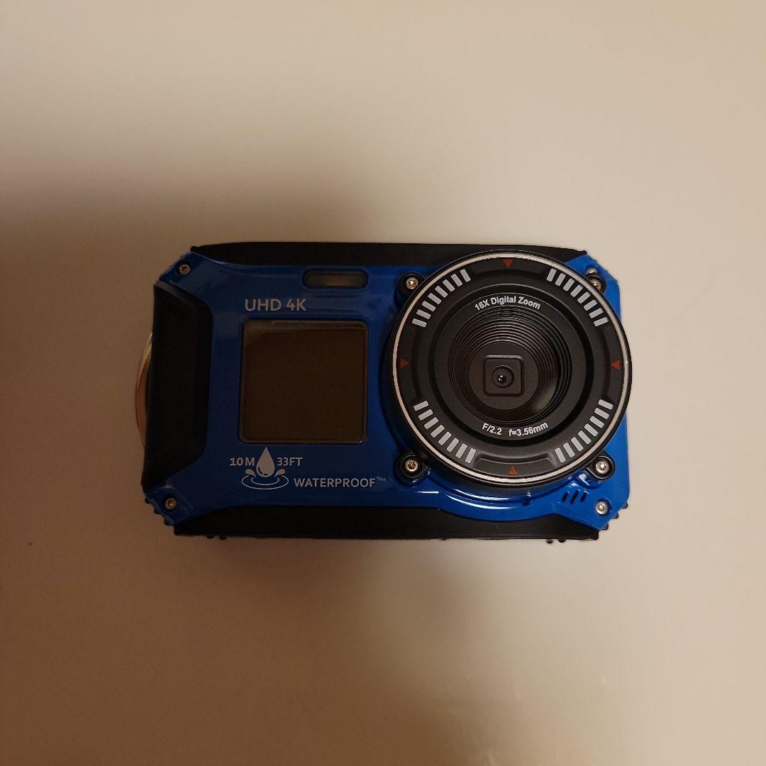 水中カメラ 4K録画 防水カメラ 64MP 10M 防水 デジカメ 防塵　水中