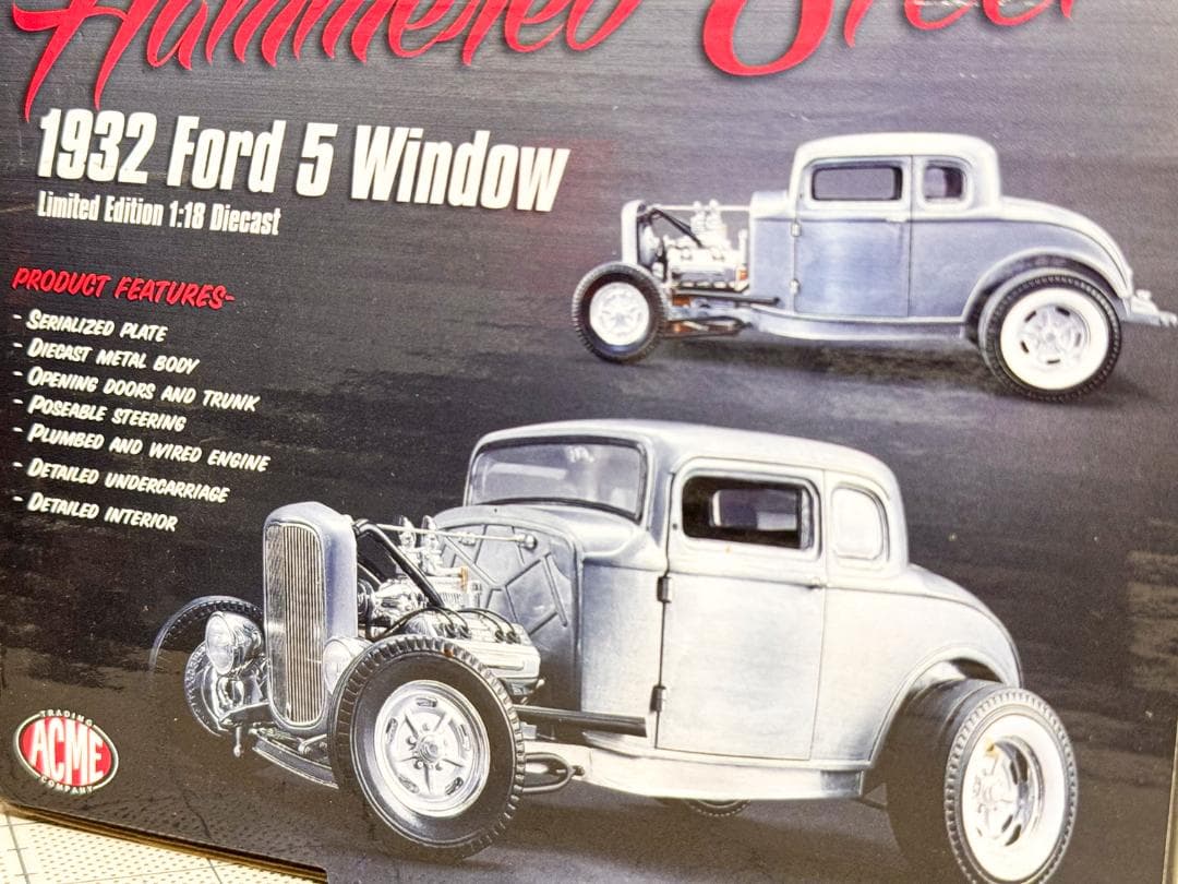 ★ 32 FORD 5 WINDOW STEEL ★ACME GMP★ 1/18