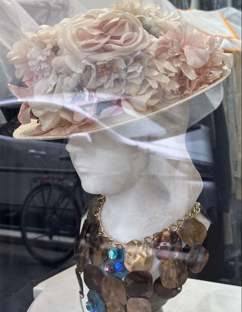 #ネックレスとイヤリング バングルセット　デザイナー工芸品　ビンテージ