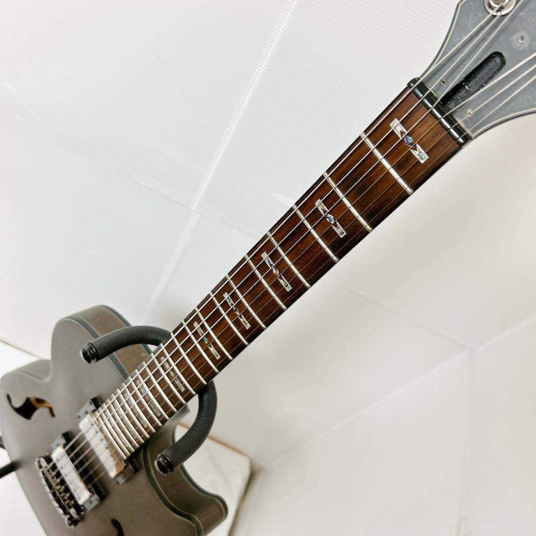 美品 Ibanez アイバニーズ セミアコ AGS83B アッシュグレー