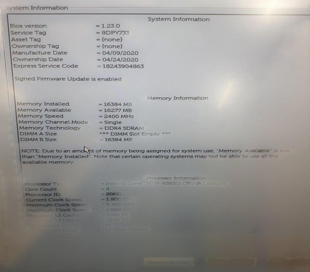 60L0408-06【中古・ジャンク】DELL Latitude7300