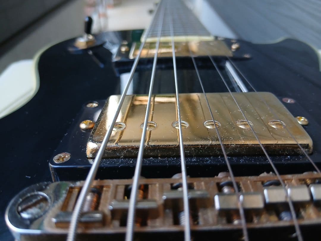 Blitz ブラック ブリッツのレスポールカスタム(ギターケース付き)