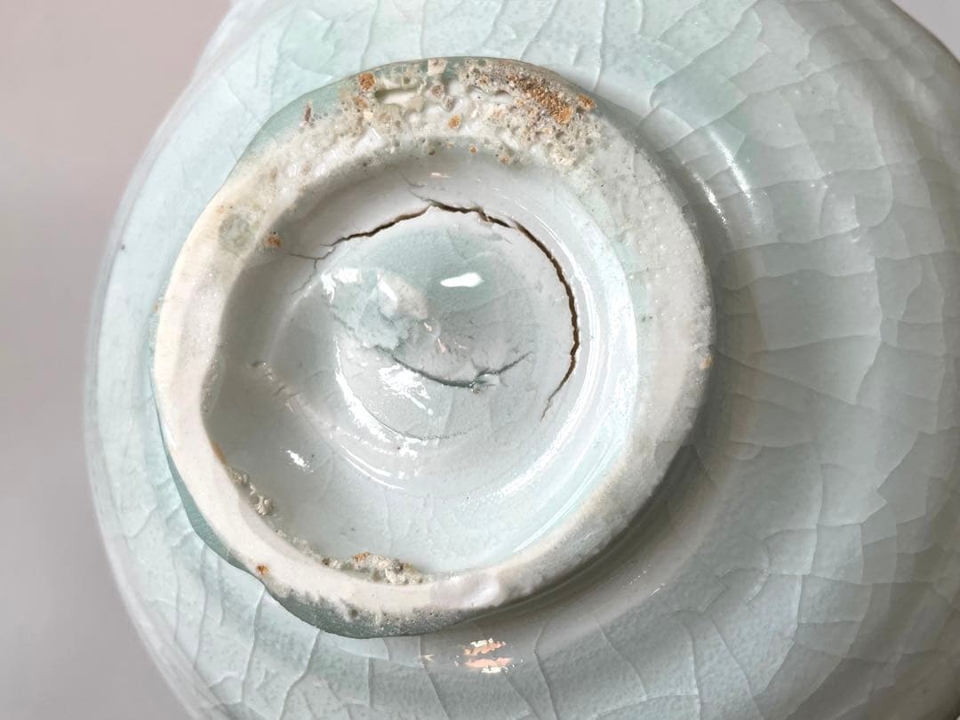 作家物　陶芸家　加藤委　つぶさ　川小牧白磁片口　オブジェ　青白磁　川小牧手　共箱
