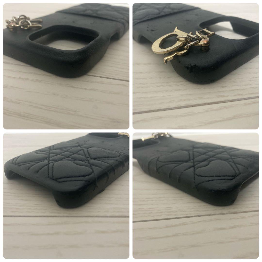 【良品】Dior　LADY DIOR　iPhone15ProMax ハート　羊革