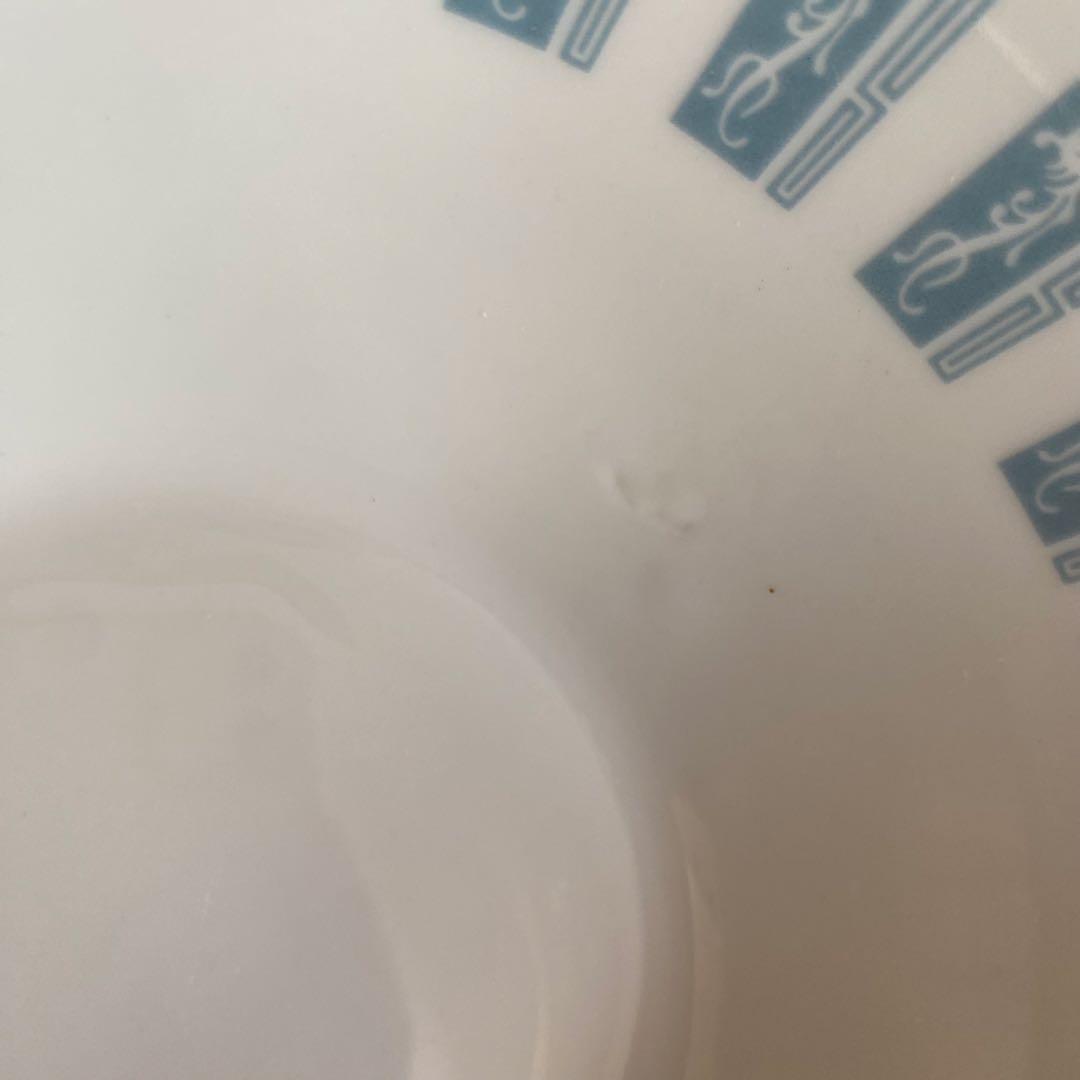 青い模様のラーメン鉢 4個セット