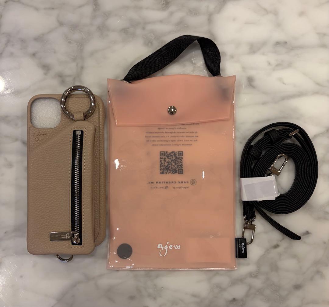 【新品未使用】ajewジッパー付きケース iPhone14Plus/ProMax
