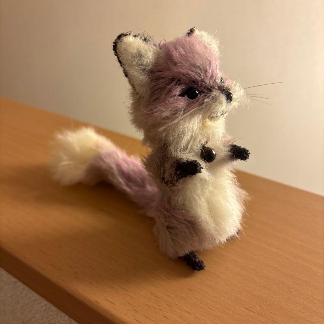 つづき　ハンドメイド　HiNo pixy 小狐　パープル