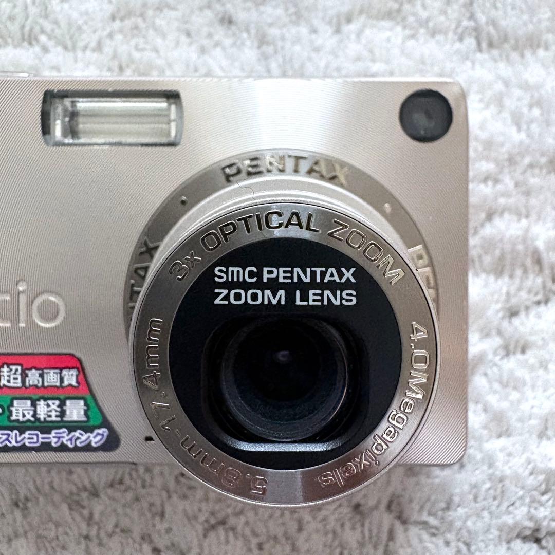 【動作品】PENTAX ペンタックス Optio S4 レトロコンデジ シルバー