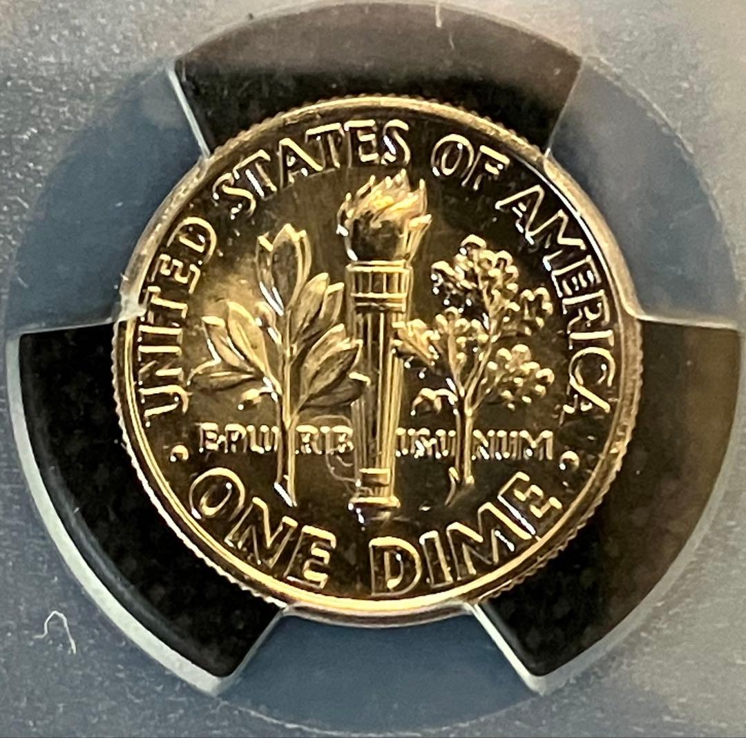 アメリカ1996W ルーズベルト10 セント ニッケル貨 PCGS MS67FB