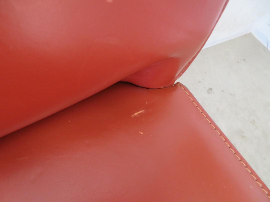 美品■Cassina■総革■412 Cab■キャブ アームレスチェア■30.8万