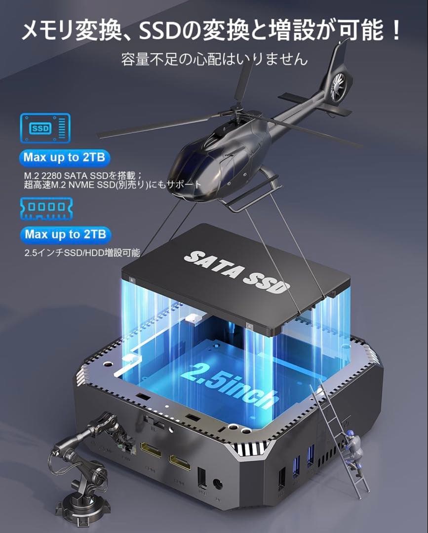 ミニpc n100 高速動作mini pc n100 最大3.4GHz 4C4T