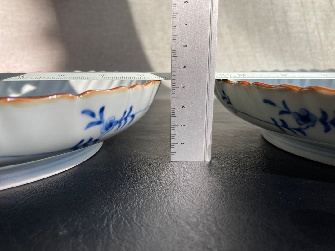 貴祥窯　7寸皿　2枚　波淵リム　パスタ皿　カレー皿