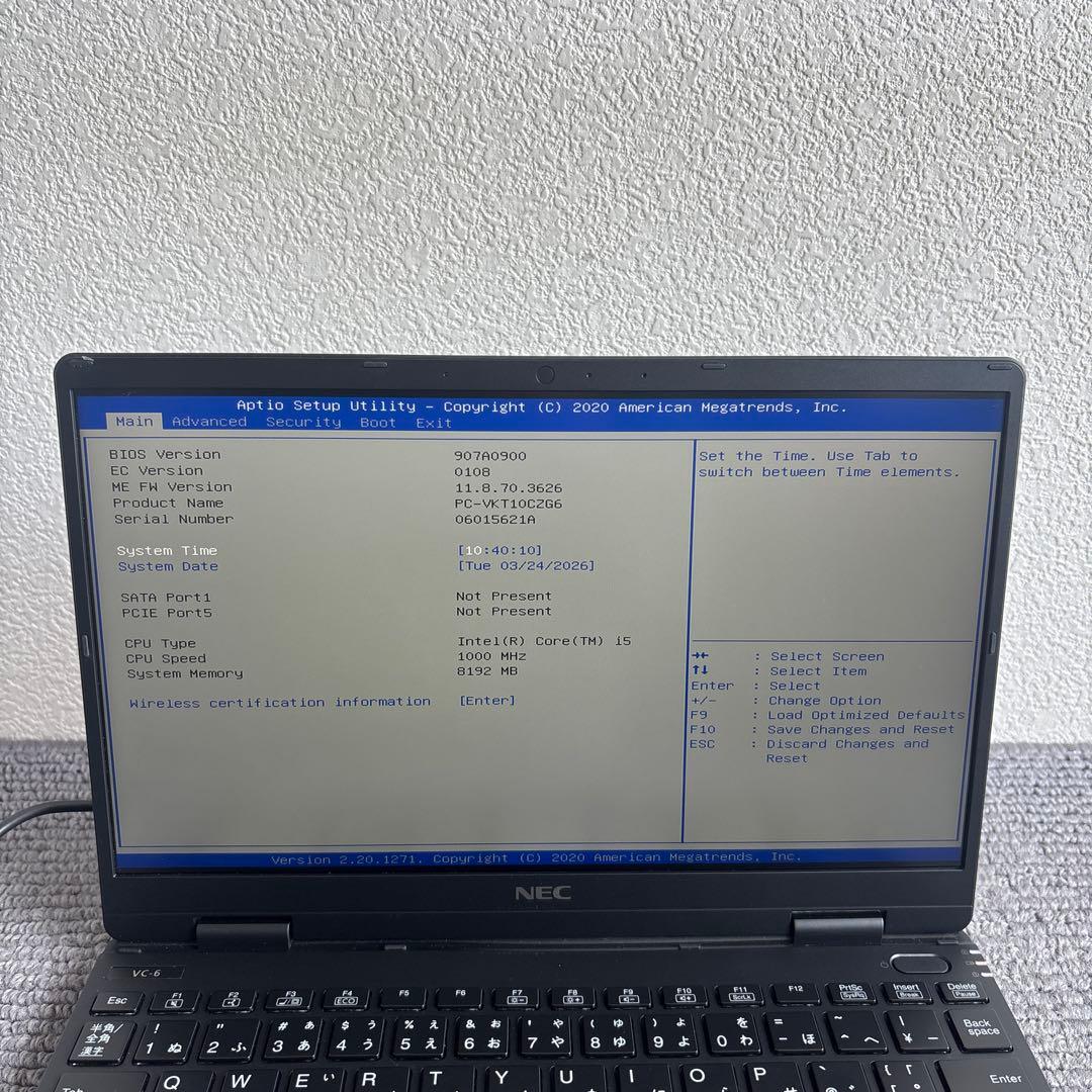 NEC versapro VC-6 i5第10世代　メモリ8GB #7190