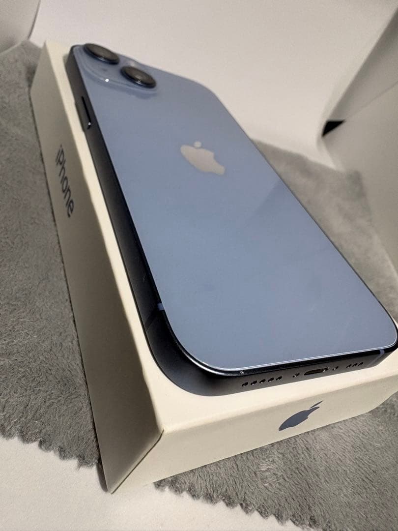 極美品iPhone 14 ブルー 128GB SIMフリー バッテリー100%