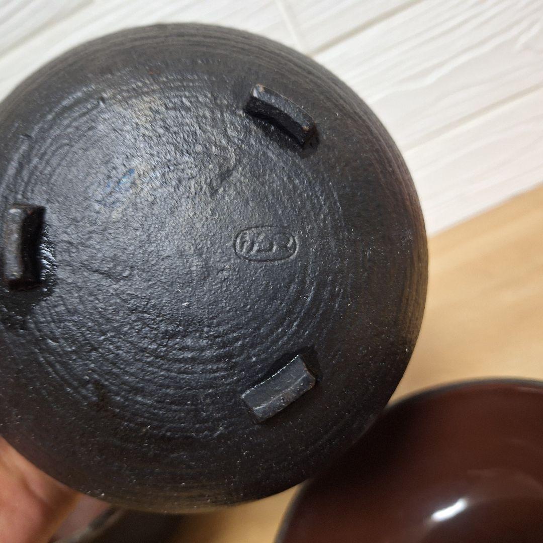 【良品】南部鉄器 いろり鍋 4客セット 木蓋付き 田舎鍋 ホーロー加工 15cm