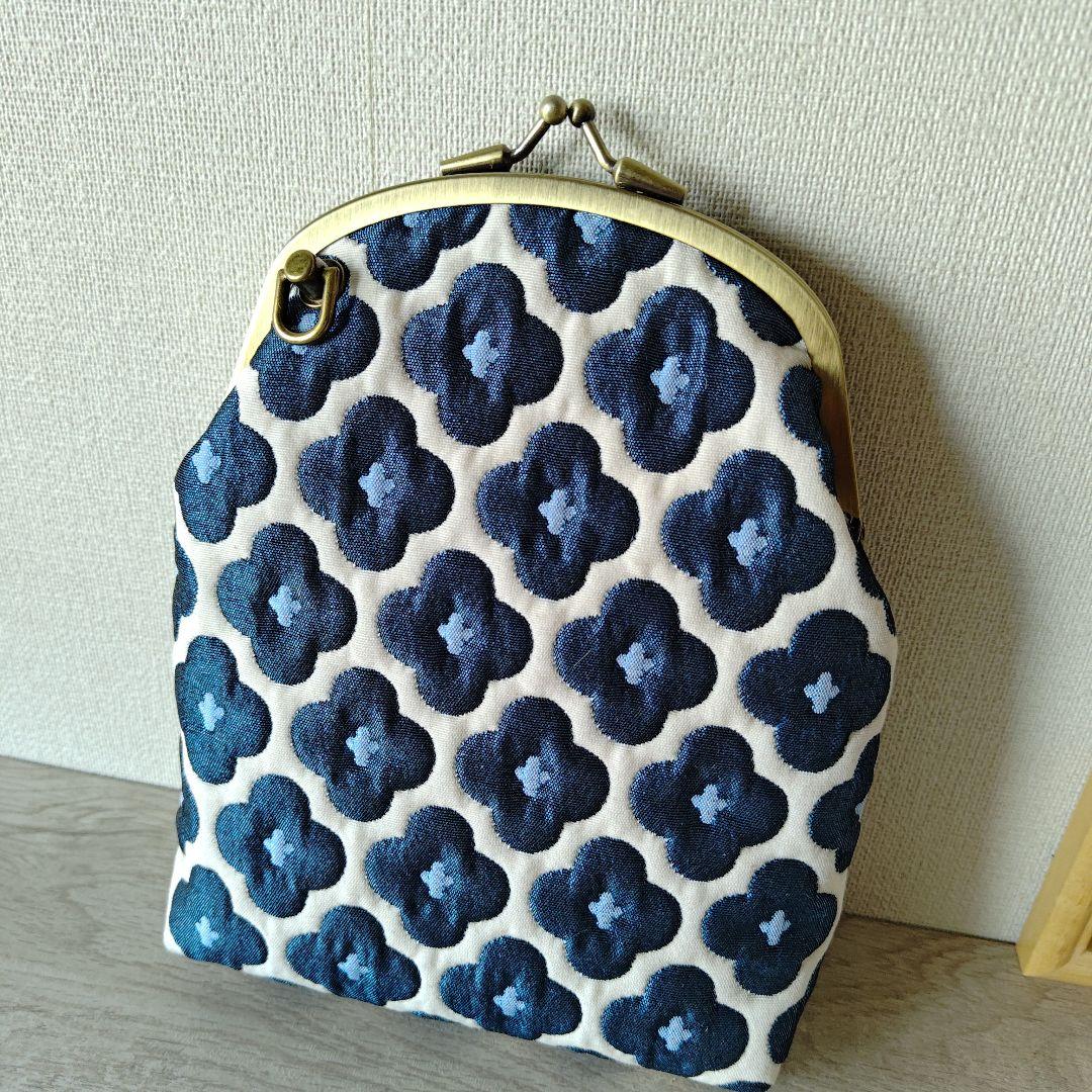 【和泉様】縦型がま口ポシェット　ハンドメイド