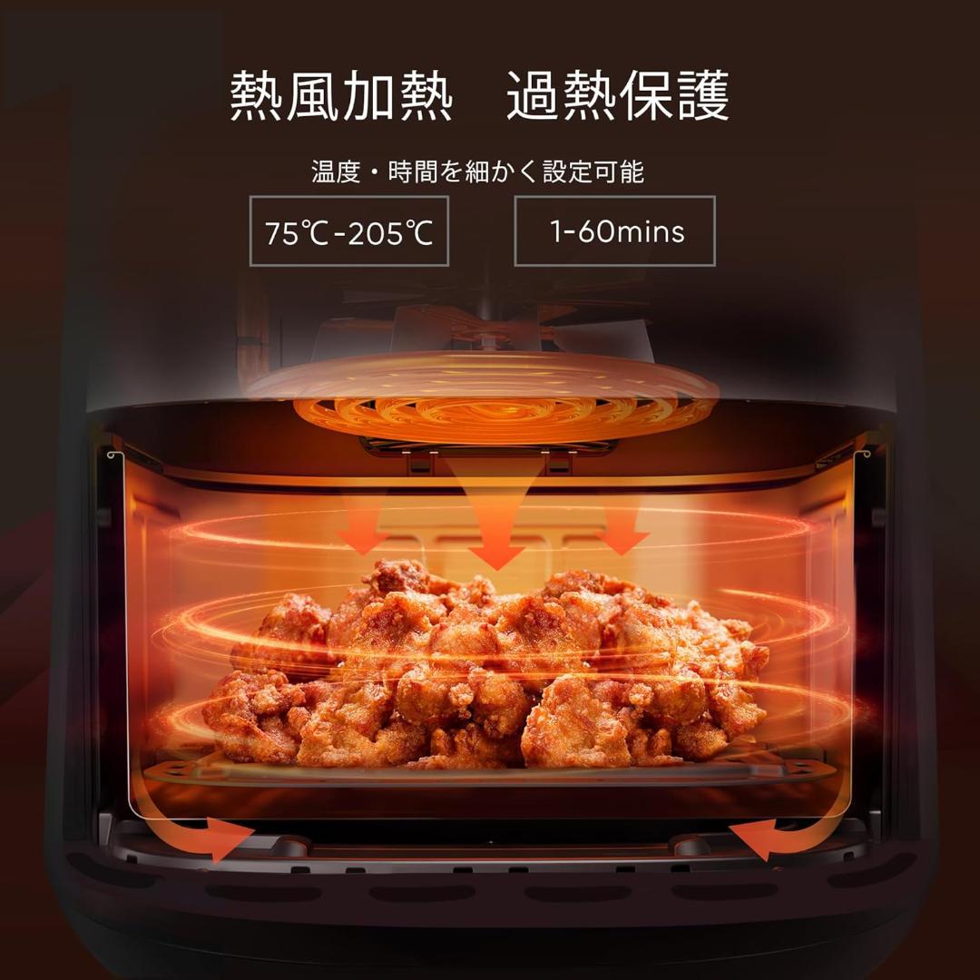 COSORI ノンフライヤー 2L エアフライヤー CAF-LI211-KJP