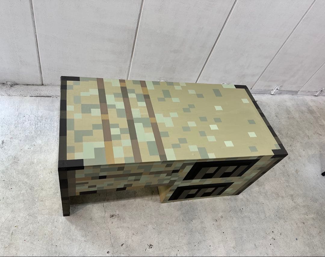 Minecraft風木製デスク たのメル便250サイズ／送料込み／直接引き取り可