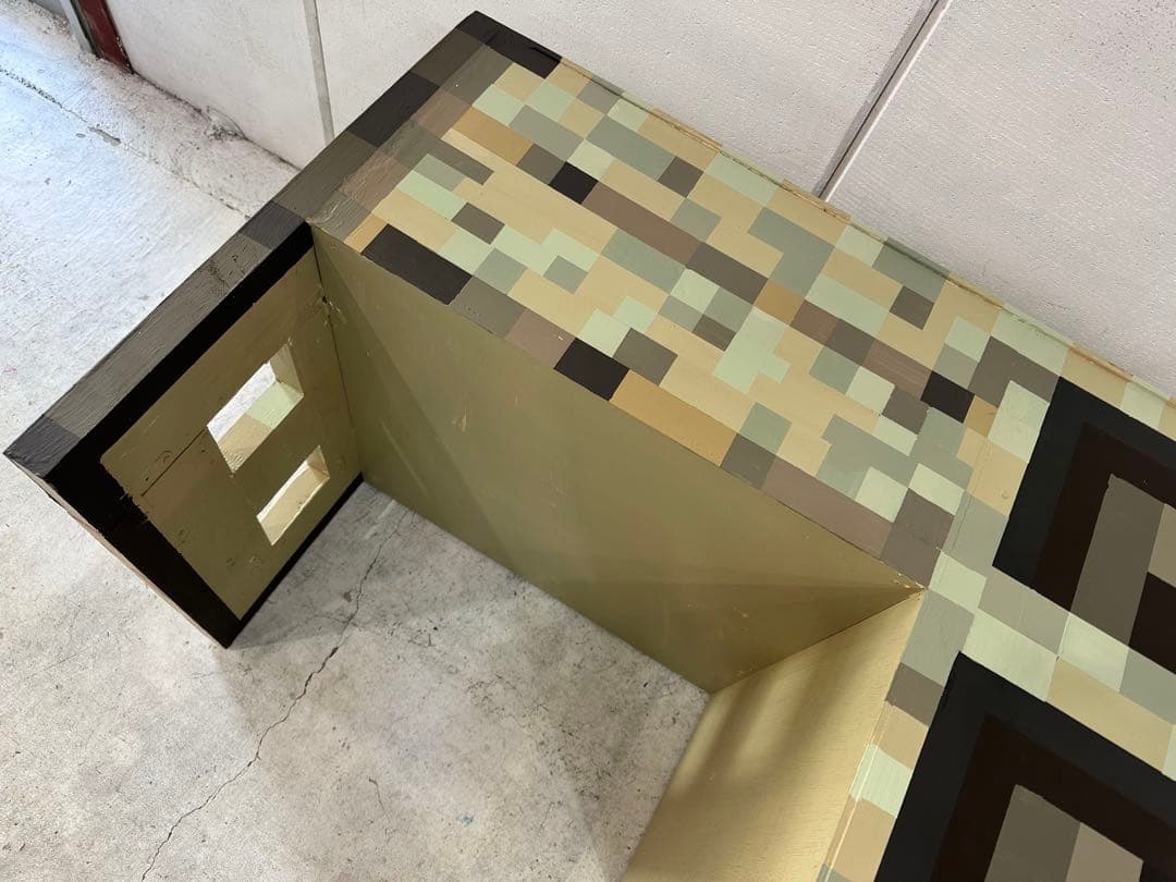Minecraft風木製デスク たのメル便250サイズ／送料込み／直接引き取り可